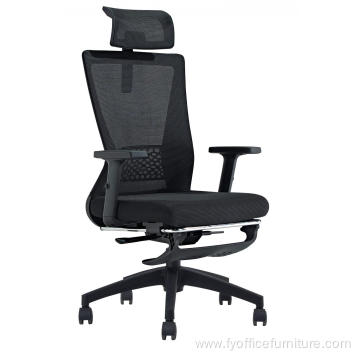 EX-factory price Ergonomic office mesh chair staff chair with footrest